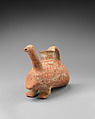 Terracotta askos (vessel) in the form of a bird or turtle, Terracotta, Cypriot