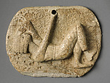 Ivory plaque with a fallen human figure, Elephant Ivory, Cypro-Phoenician
