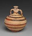Terracotta globular flask, Terracotta, Mycenaean or Cypro-Mycenaean