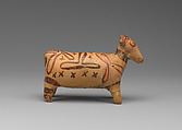 Terracotta sheep or bull, Terracotta, Helladic, Mycenaean