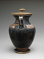 Neck-amphora with lid, Terracotta, Italic, South Italian