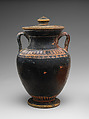 Neck-amphora with lid, Terracotta, Italic, South Italian