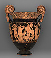 Terracotta volute- krater, Attributed to the Group of Polygnotos, Terracotta, Greek, Attic