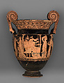 Terracotta volute- krater, Attributed to the Group of Polygnotos, Terracotta, Greek, Attic