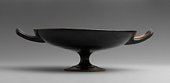 Terracotta kylix (drinking cup), Attributed to Onesimos, Terracotta, Greek, Attic