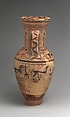 Terracotta neck-amphora, Terracotta, Greek, Attic