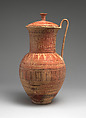 Terracotta pitcher with lid, Terracotta, Greek, Attic