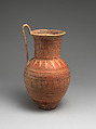 Terracotta pitcher with lid, Terracotta, Greek, Attic