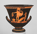 Terracotta calyx-krater (bowl for mixing wine and water), Attributed to the Kleophrades Painter, Terracotta, Greek, Attic
