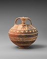 Terracotta stirrup jar, Terracotta, Cypriot