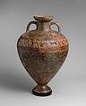 Etrusco-Corinthian amphora, Terracotta, Etruscan