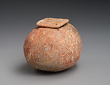 Terracotta pyxis (box) with lid, Terracotta, Cypriot