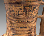 Terracotta pitcher, Terracotta, Greek, Attic