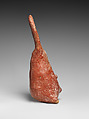 Terracotta vase in the shape of a leather bag, Terracotta, Cypriot