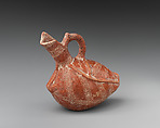 Terracotta askos (vessel) in the shape of a bird, Terracotta, Cypriot