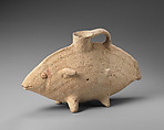 Terracotta askos (vessel) in the form of a fish, Terracotta, Cypriot