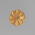 Gold roundel with stamped designs, Gold, Cypriot