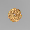 Gold roundel with stamped designs, Gold, Cypriot