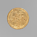 Gold roundel with stamped designs, Gold, Cypriot