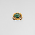 Gold and beryl ring, Gold, plasma, Roman, Cypriot