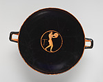 Terracotta kylix (drinking cup), Attributed to the manner of the Epeleios Painter, Terracotta, Greek, Attic