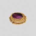 Gold and amethyst ring, Gold, amethyst, Greek, Cypriot