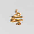 Gold snake ring, Gold, Roman