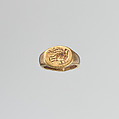 Gold ring engraved with a bird, Gold, Roman, Cypriot