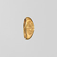 Gold ring with representation of the temple of Aphrodite at Paphos, Gold, Roman, Cypriot