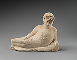 Limestone male banqueter, Limestone, Cypriot