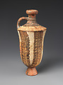 Terracotta lekythos (oil flask), Terracotta, Lydian