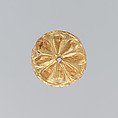 Gold roundel with stamped designs, Gold, Cypriot