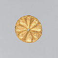 Gold roundel with stamped designs, Gold, Cypriot