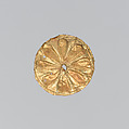 Gold roundel with stamped designs, Gold, Cypriot