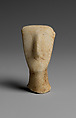 Head and neck from a marble figure, Marble, Cycladic