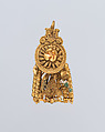 Pair of earrings, Gold and enamel, Greek, South Italian