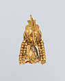 Pair of earrings, Gold and enamel, Greek, South Italian