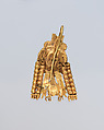 Pair of earrings, Gold and enamel, Greek, South Italian
