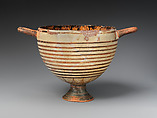 Terracotta skyphos (drinking cup), Terracotta, East Greek or Lydian