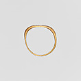 Gold ring with representation of the temple of Aphrodite at Paphos, Gold, Roman, Cypriot