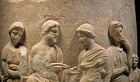 Marble funerary lekythos of Aristomache, Marble, Pentelic, Greek, Attic