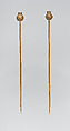 Gold pin with pomegranate head, Gold, silver, Greek