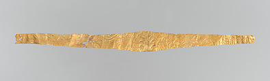 Frontlet of gold leaf, Gold