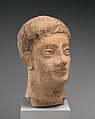 Terracotta head of a youth, Terracotta, Cypriot