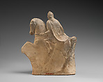 Terracotta statuette of a horseman, Terracotta, Cypriot