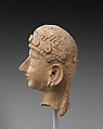Terracotta head of a man, Terracotta, Cypriot
