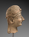 Terracotta head of a man, Terracotta, Cypriot