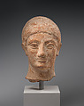 Terracotta head of a youth, Terracotta, Cypriot