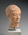 Terracotta head of a youth, Terracotta, Cypriot