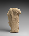 Limestone statuette of a boy holding an amphora, Limestone, Cypriot